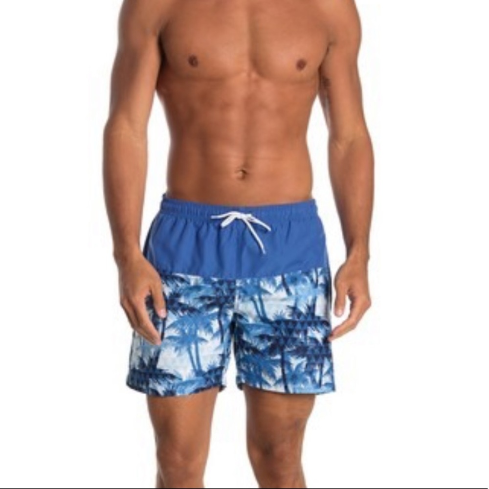 Trunks Surf and Swim Sano short 6” tropical print swim trunk Size Large